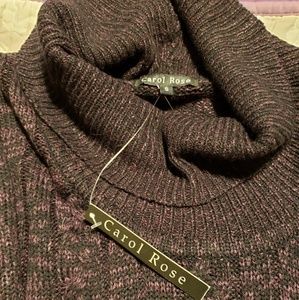 Turtleneck sweater with cables